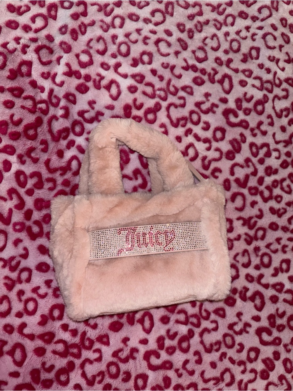 Mini juicy couture fur tote